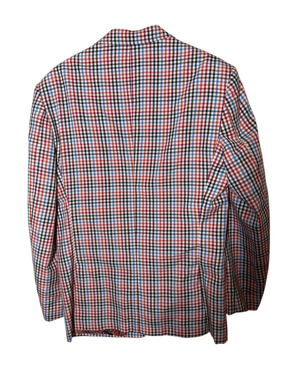 {NEW} INSERCH Men's Multicolor Check Sport Blazer - Red & Blue Plaid M